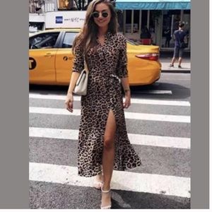 Zara Midi Animal Printed